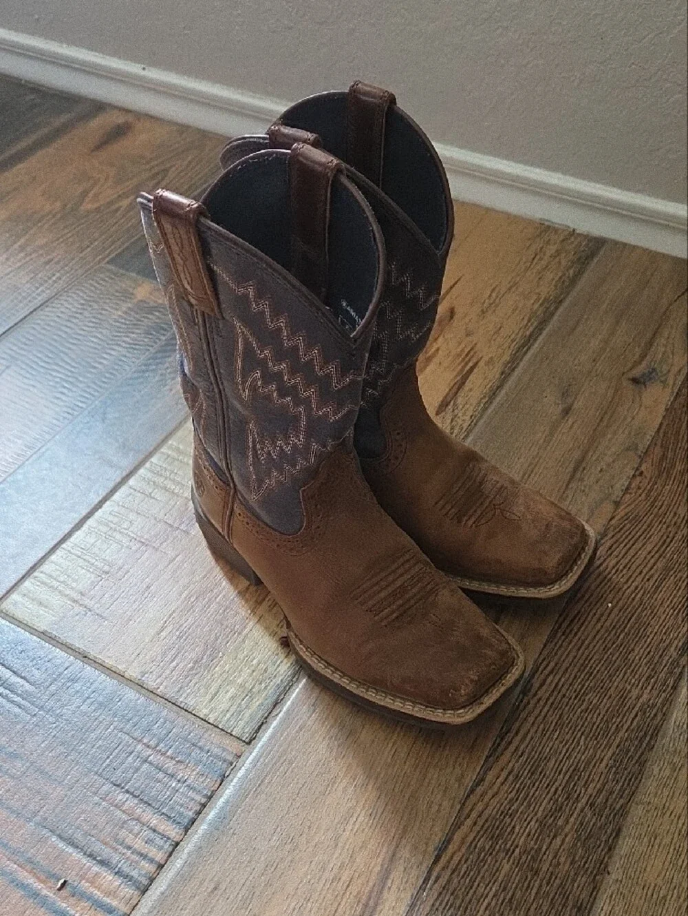 Ariat Brown and Dark Brown Two-Tone Western Cowboy Boots